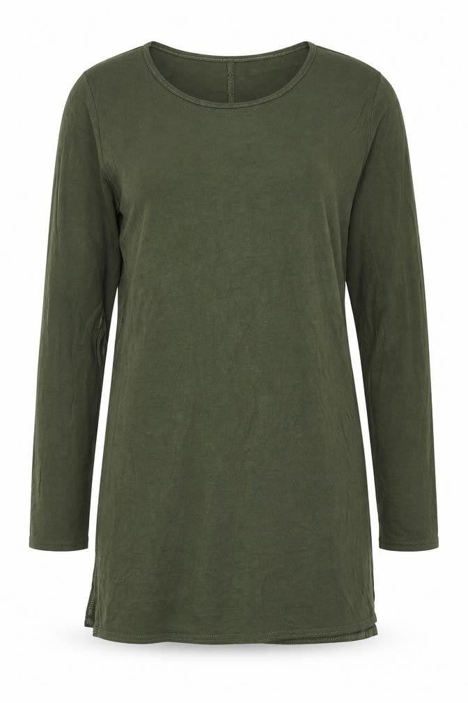 PRETTYLITTLETHING Womens Green Viscose Basic T-Shirt Size 8 Round Neck