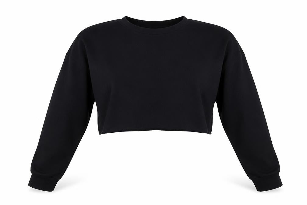 PRETTYLITTLETHING Womens Black Cotton Pullover Sweatshirt Size 16 Pullover