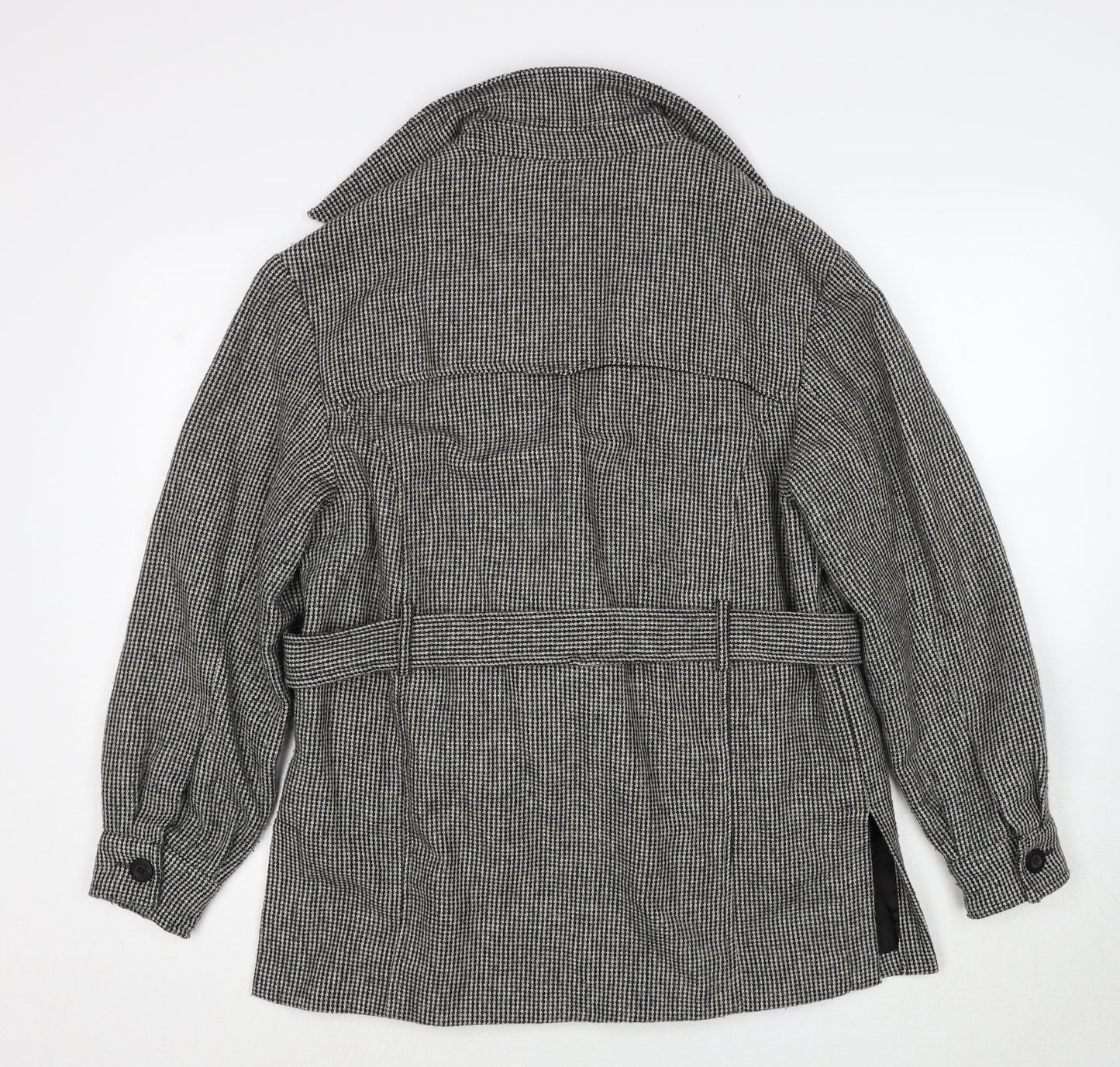 Jordan & Cole Womens Black Geometric Jacket Size M Tie
