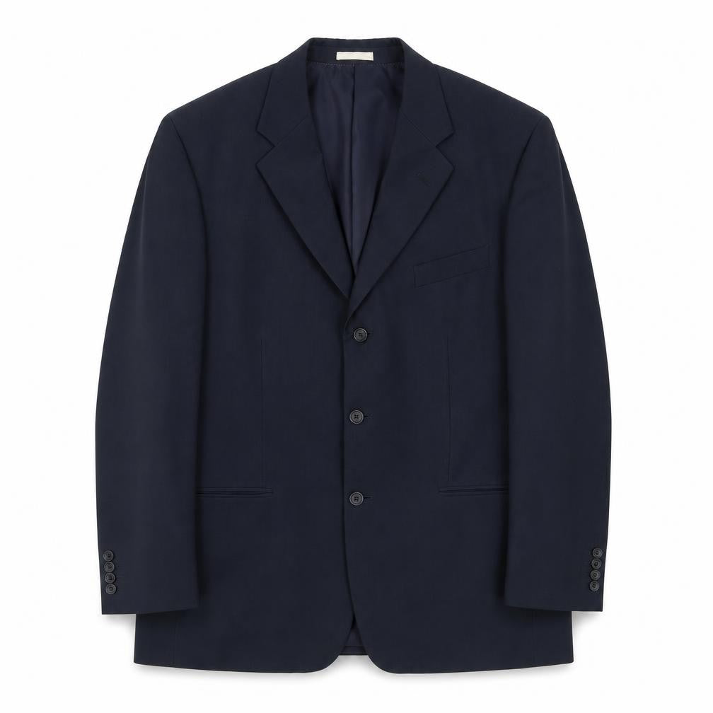 GreenWoods Mens Blue Polyester Jacket Suit Jacket Size 44 Regular