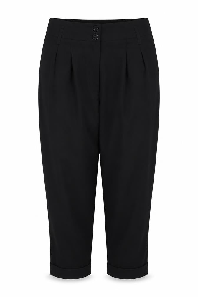 Warehouse Womens Black Polyester Trousers Size 16 Regular Zip