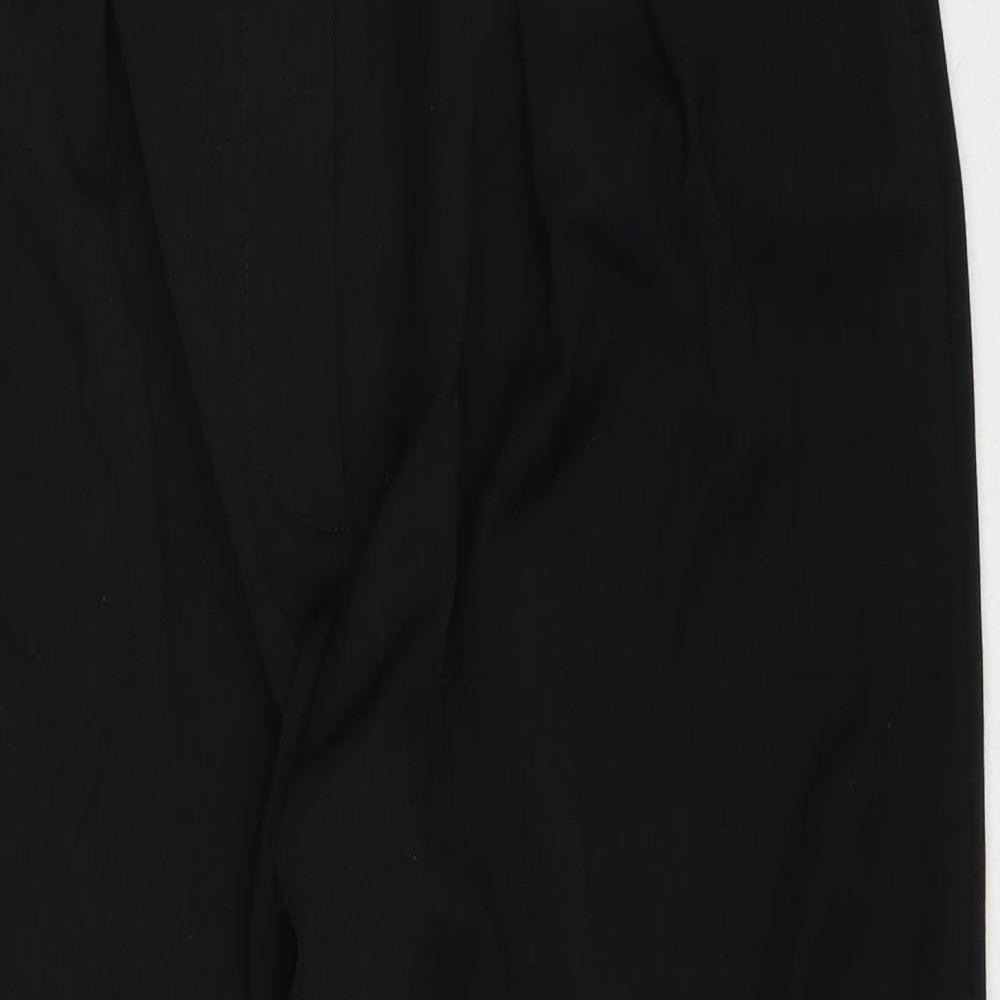 Warehouse Womens Black Polyester Trousers Size 16 Regular Zip