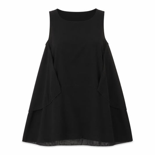 Made in Italy Womens Black Polyester Trapeze & Swing Size 10 Round Neck Pullover