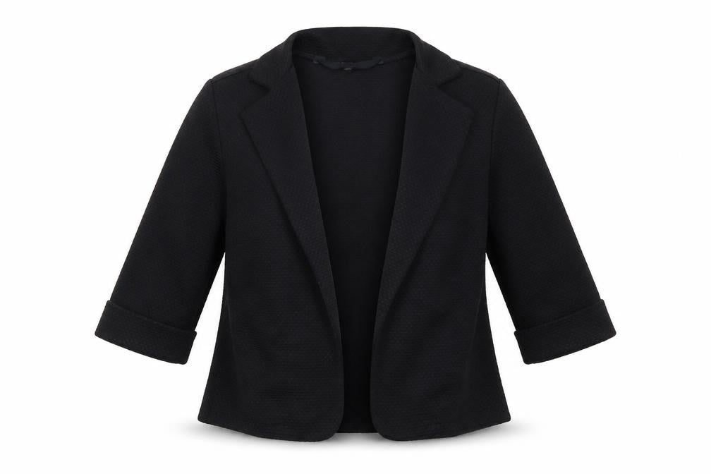 Cosmic Girls Black Collared Polyester Cardigan Jumper Size 7 Years Pullover - Textured