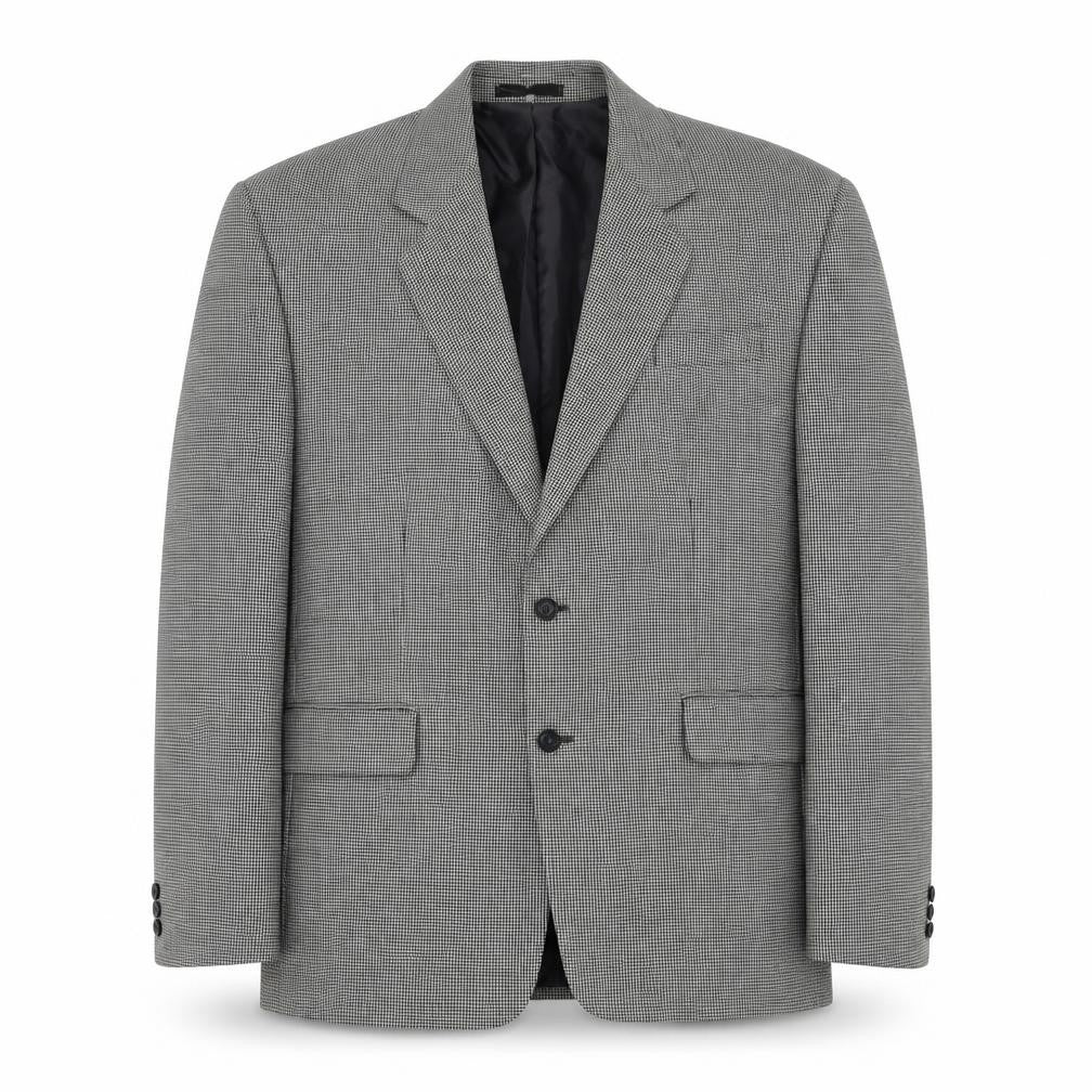 JP Careerwear Mens Grey Geometric Polyester Jacket Suit Jacket Size 44 Regular