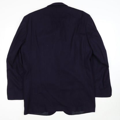 BHS Mens Blue Wool Jacket Suit Jacket Size 40 Regular