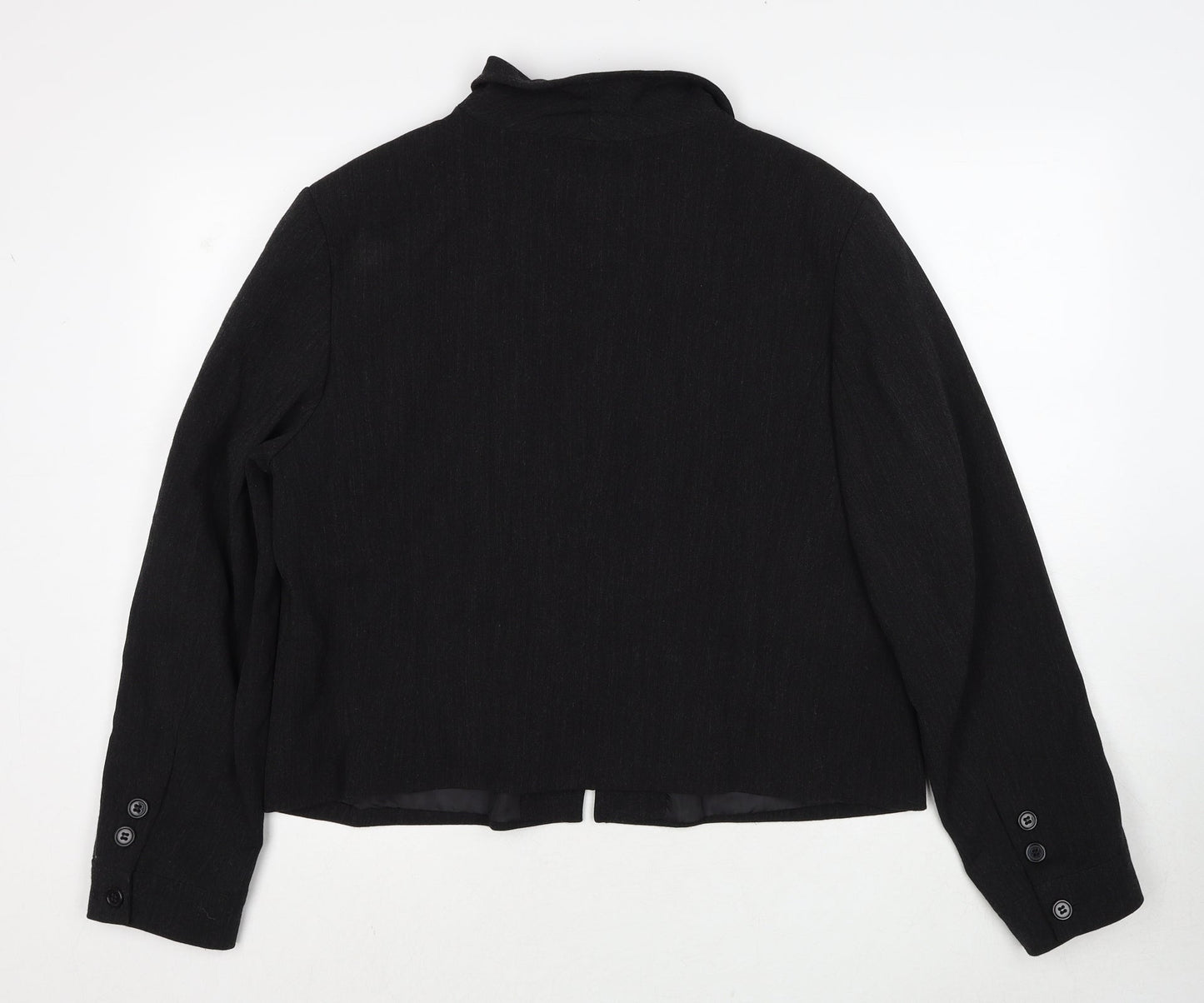 La Strada Womens Black Jacket Size 16 Zip