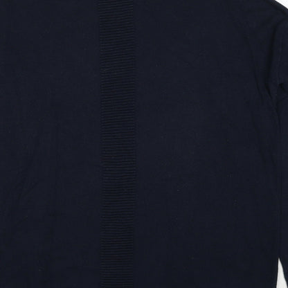 Next Womens Blue Round Neck Cotton Pullover Jumper Size 10