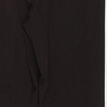 Editions Womens Brown Polyester Trousers Size 14 Regular Zip