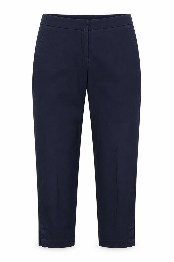 Domina Womens Blue Cotton Trousers Size 12 Regular Zip