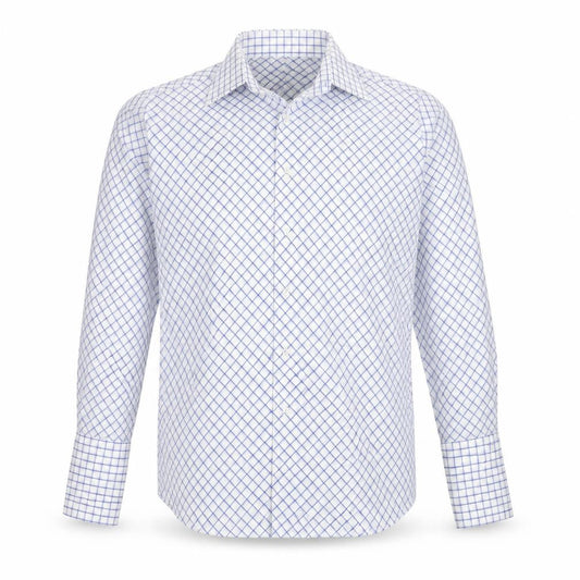 Topman Mens White Animal Print Cotton Button-Up Size L Collared Button