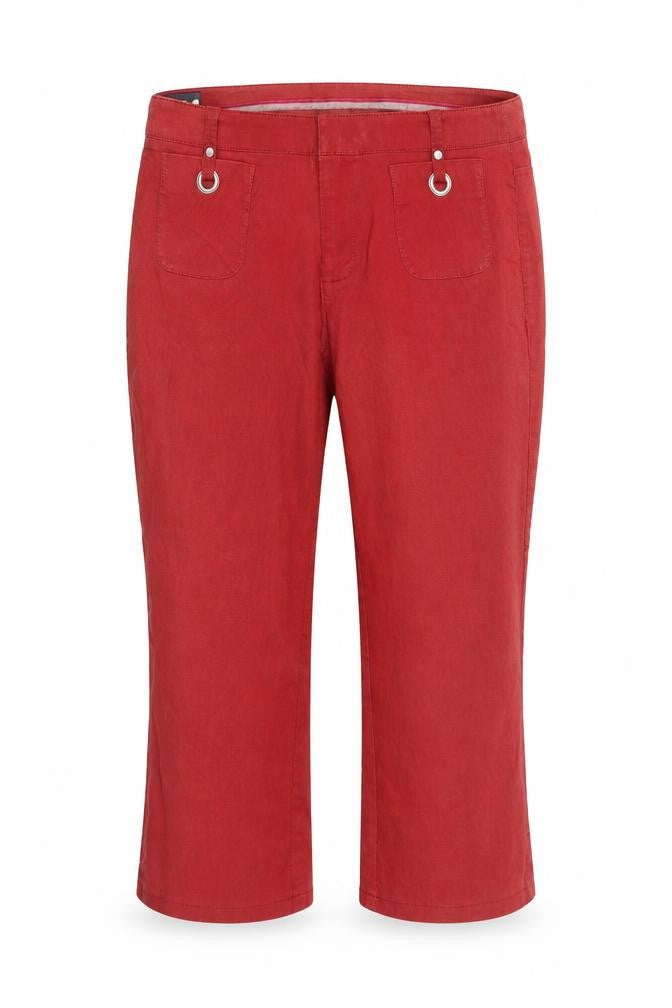 Mexx Womens Red Cotton Trousers Size 10 Regular Zip