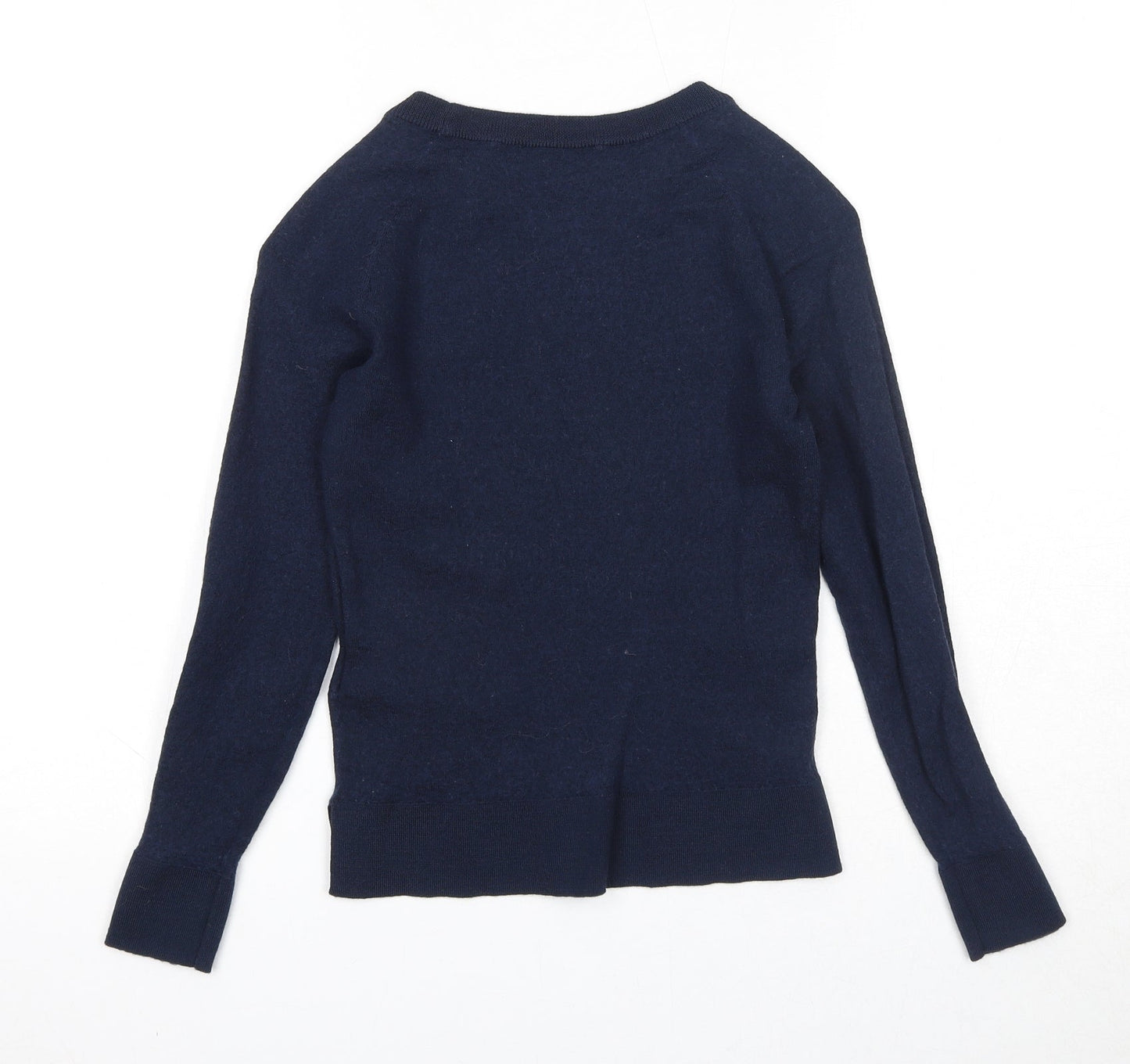 Selected Femme Womens Blue Round Neck Acrylic Pullover Jumper Size XS