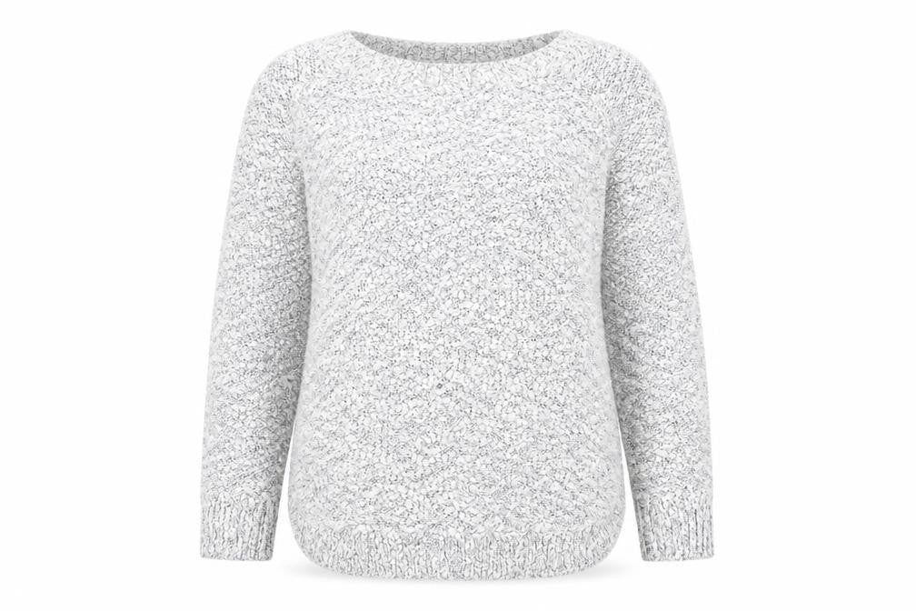 Bonmarché Womens Blue Round Neck Polyester Pullover Jumper Size M