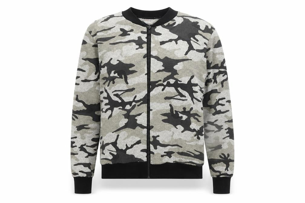 Minx Womens Multicoloured Camouflage Polyester Full Zip Sweatshirt Size S Zip