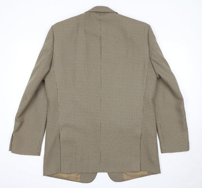 First Impressions Mens Gold Geometric Polyester Jacket Suit Jacket Size 40 Regular