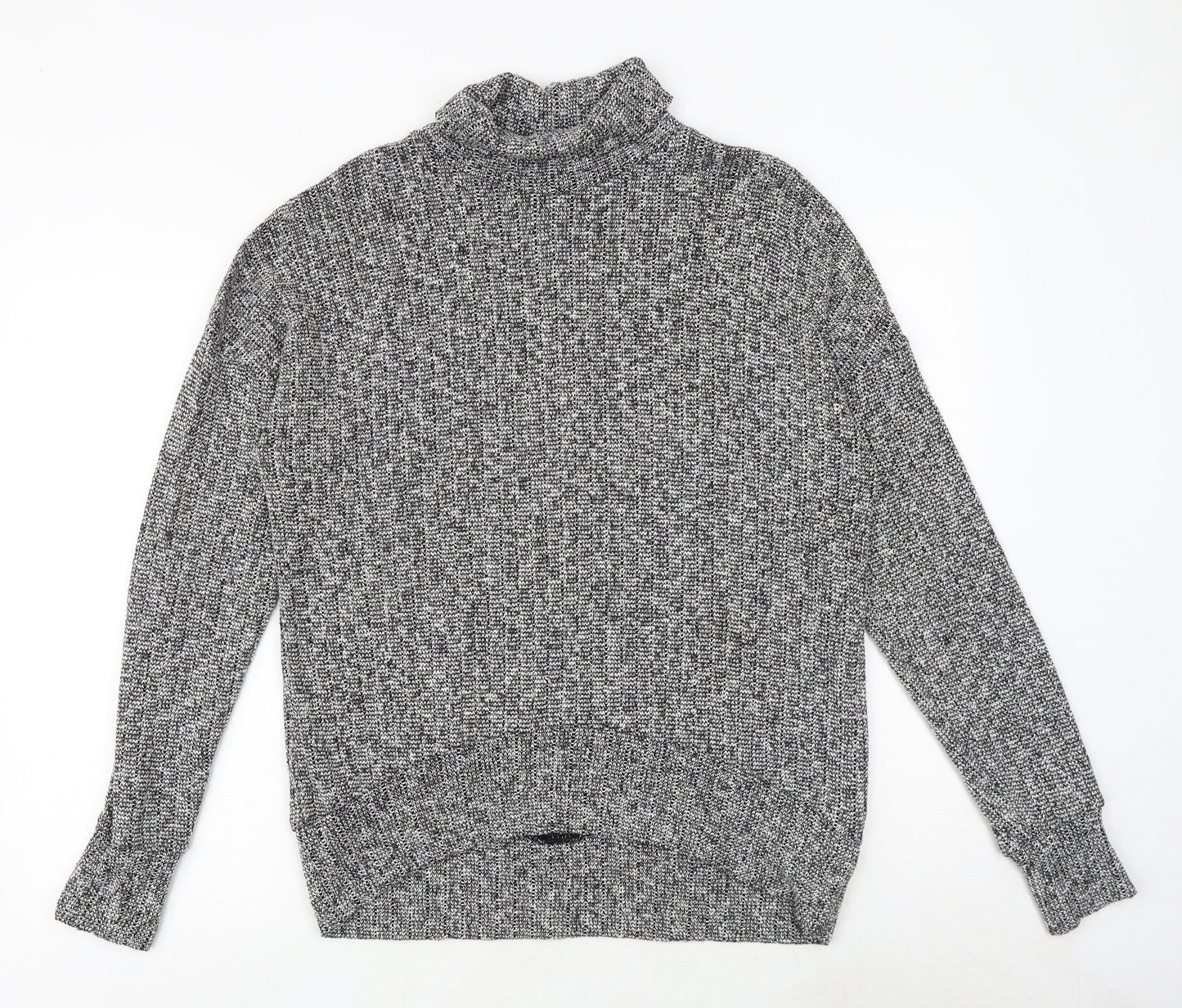 Topshop Womens Grey Roll Neck Polyester Pullover Jumper Size 10