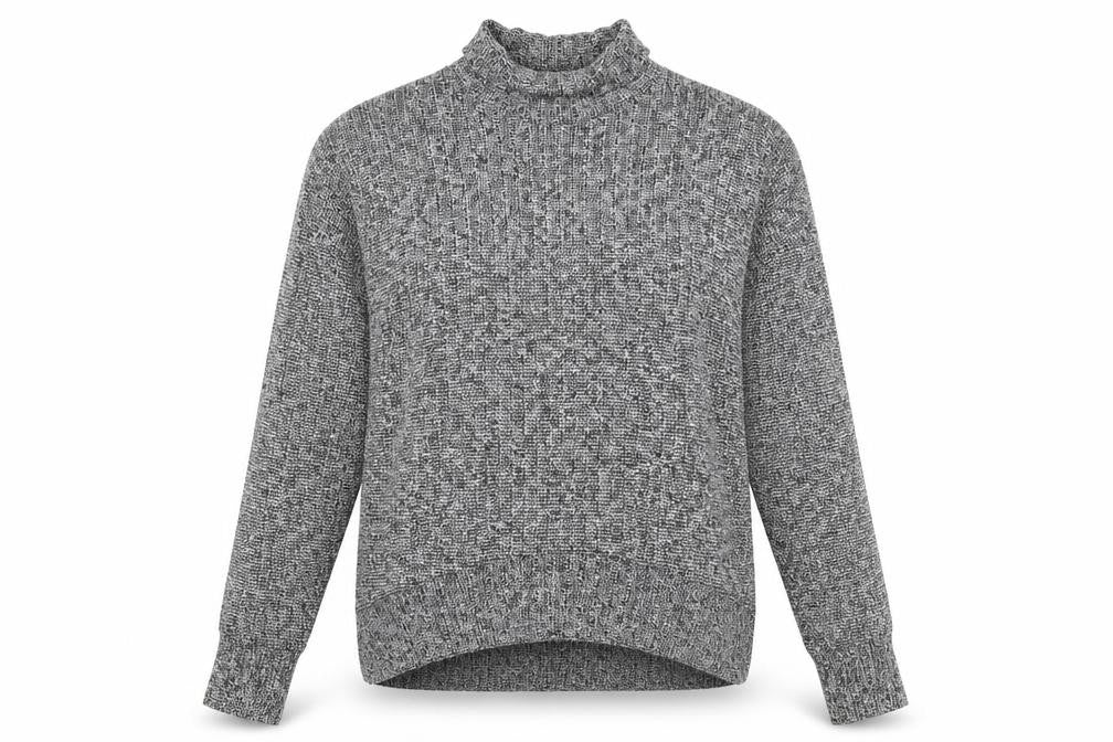 Topshop Womens Grey Roll Neck Polyester Pullover Jumper Size 10