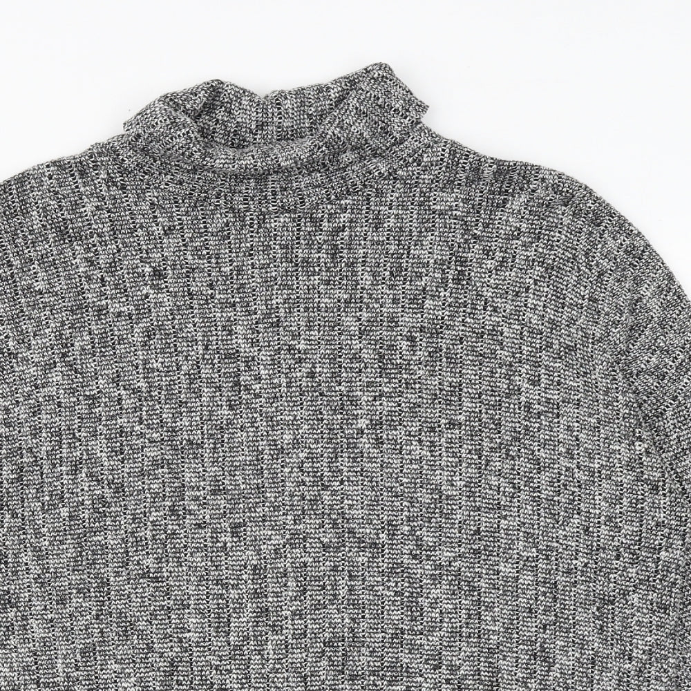 Topshop Womens Grey Roll Neck Polyester Pullover Jumper Size 10
