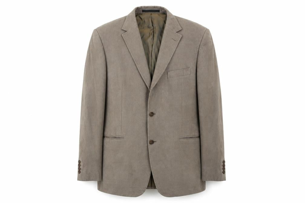 Marks & Spencer Mens Brown Geometric Polyester Jacket Suit Jacket Size 44 Regular