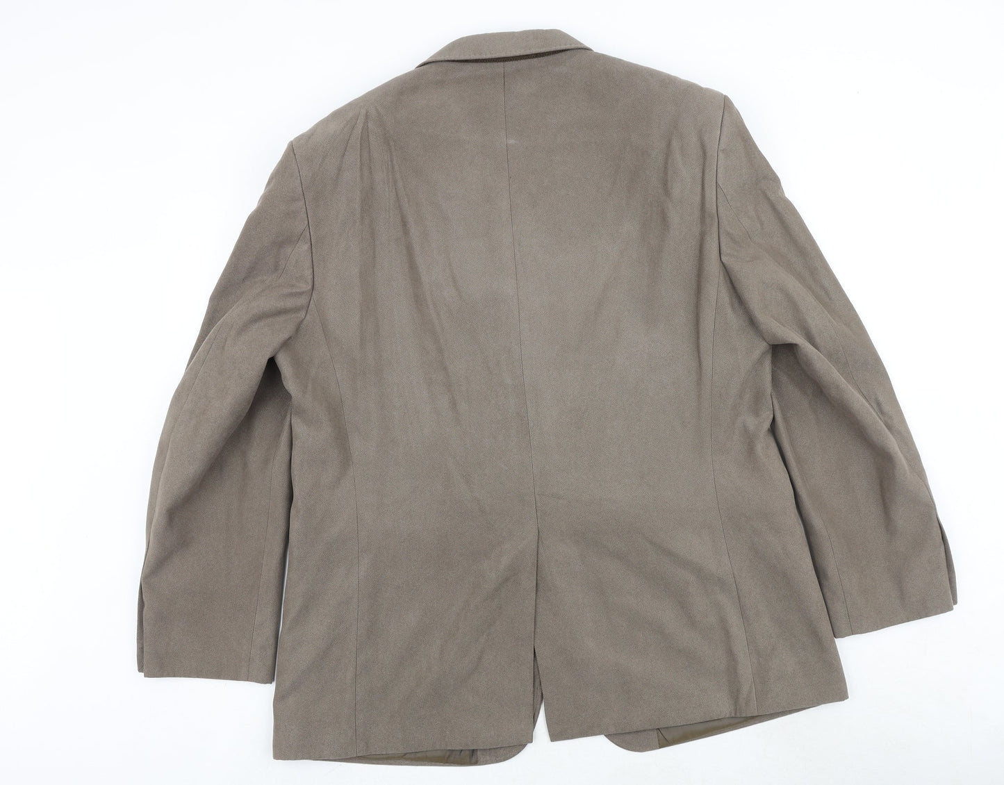 Marks and Spencer Mens Brown Geometric Polyester Jacket Suit Jacket Size 44 Regular