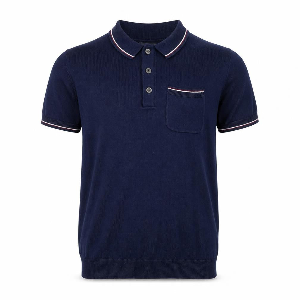 Next Boys Blue Cotton Pullover Polo Size 9 Years Collared Button