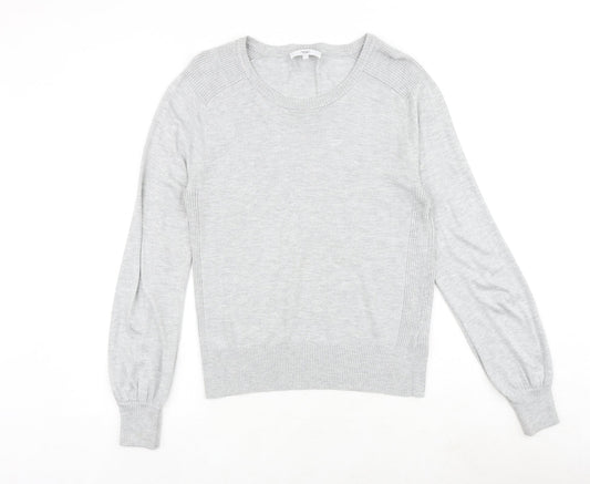 NEXT Womens Grey Round Neck Polyester Pullover Jumper Size 10