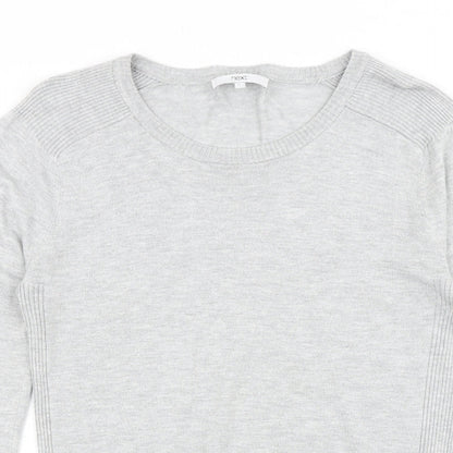 Next Womens Grey Round Neck Polyester Pullover Jumper Size 10