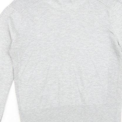 Next Womens Grey Round Neck Polyester Pullover Jumper Size 10