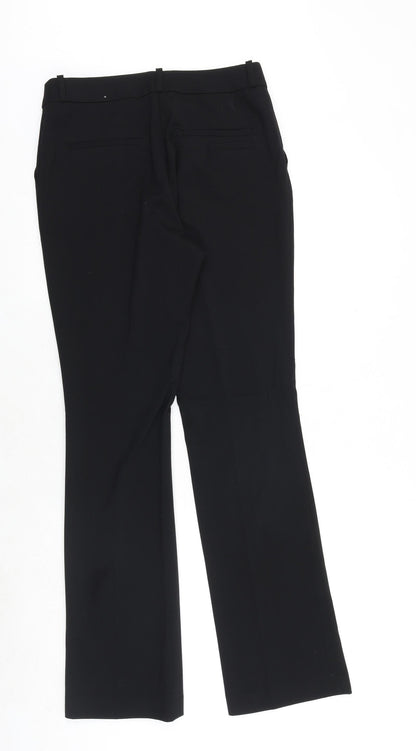 H&M Womens Black Polyester Dress Pants Trousers Size 10 Regular Zip