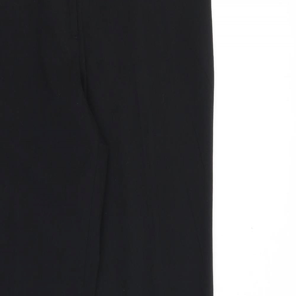 H&M Womens Black Polyester Dress Pants Trousers Size 10 Regular Zip