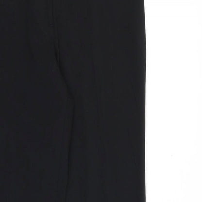 H&M Womens Black Polyester Dress Pants Trousers Size 10 Regular Zip