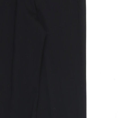 H&M Womens Black Polyester Dress Pants Trousers Size 10 Regular Zip