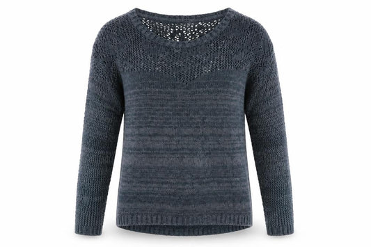 Warehouse Womens Blue Round Neck Polyester Pullover Jumper Size 8