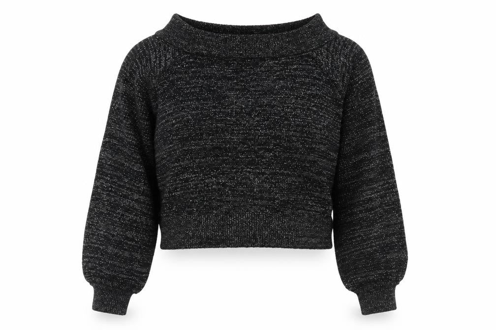 H&M Womens Black Boat Neck Acrylic Pullover Jumper Size M