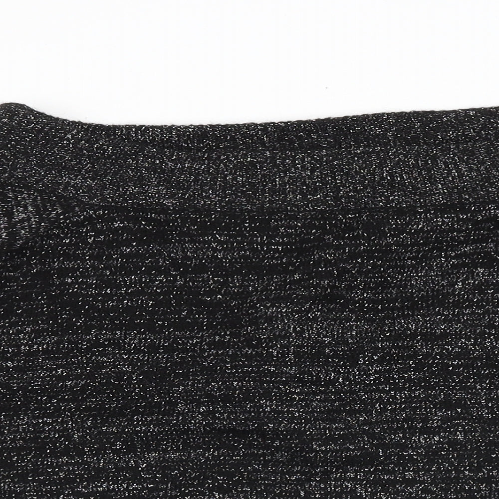 H&M Womens Black Boat Neck Acrylic Pullover Jumper Size M