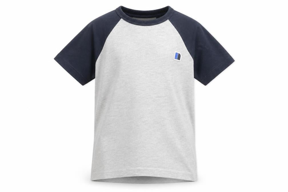 Next Boys Grey Colourblock Cotton Pullover T-Shirt Size 6 Years Round Neck Pullover