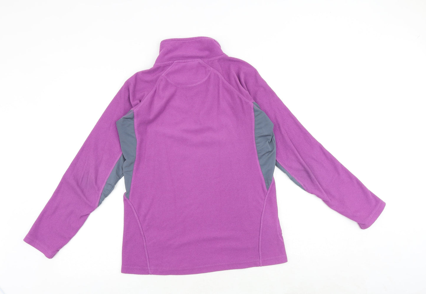Technicals Womens Purple Colourblock Polyester Pullover Sweatshirt Size 10 Zip