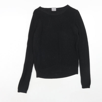 Vera Moda Womens Black Round Neck Acrylic Pullover Jumper Size S