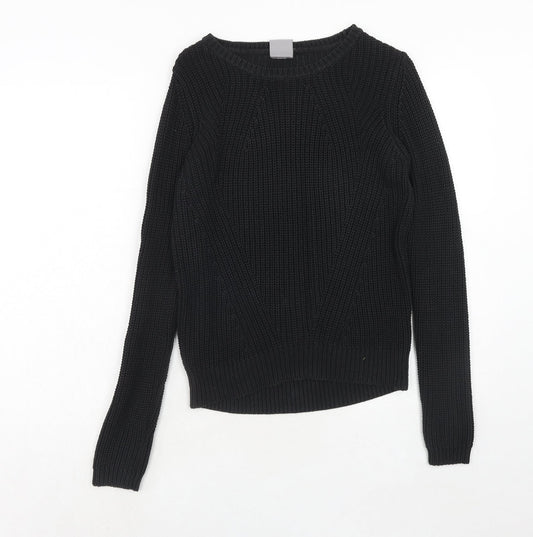 Vera Moda Womens Black Round Neck Acrylic Pullover Jumper Size S