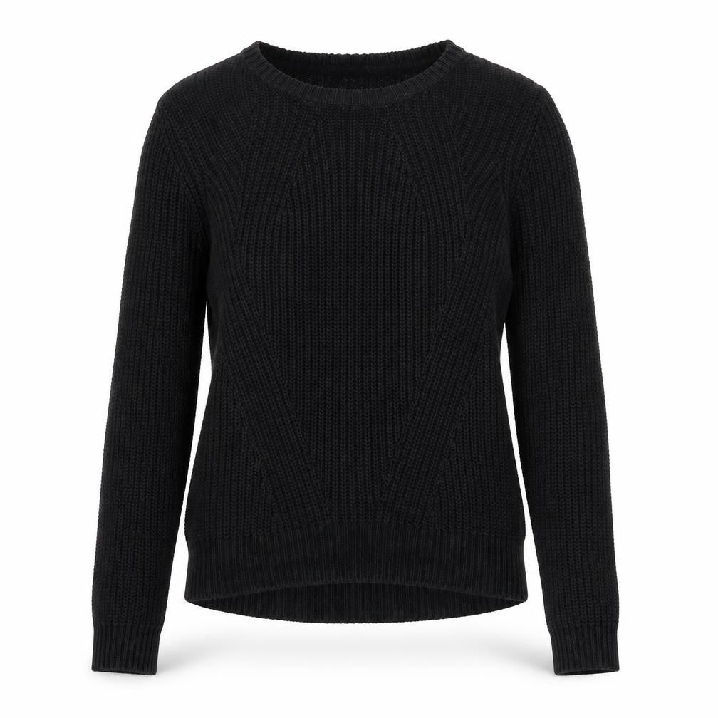 Vera Moda Womens Black Round Neck Acrylic Pullover Jumper Size S