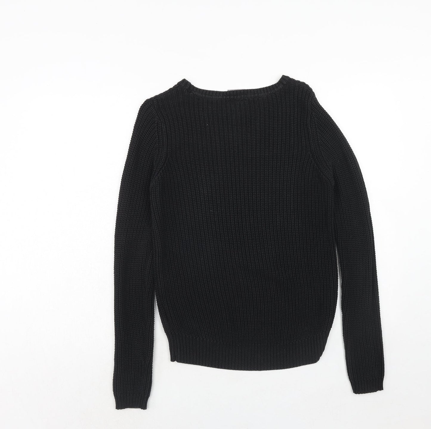Vera Moda Womens Black Round Neck Acrylic Pullover Jumper Size S