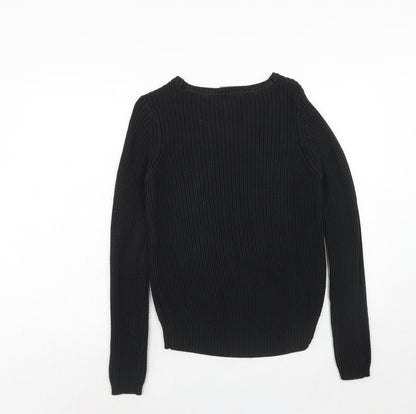Vera Moda Womens Black Round Neck Acrylic Pullover Jumper Size S