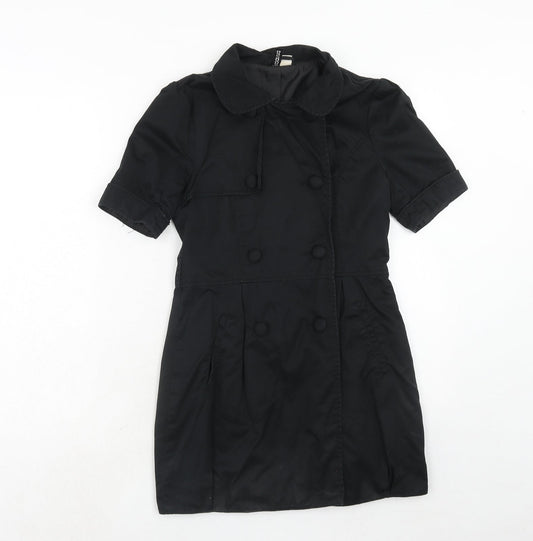 H&M Womens Black Jacket Size 6 Button