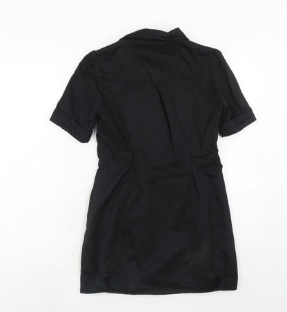 H&M Womens Black Jacket Size 6 Button