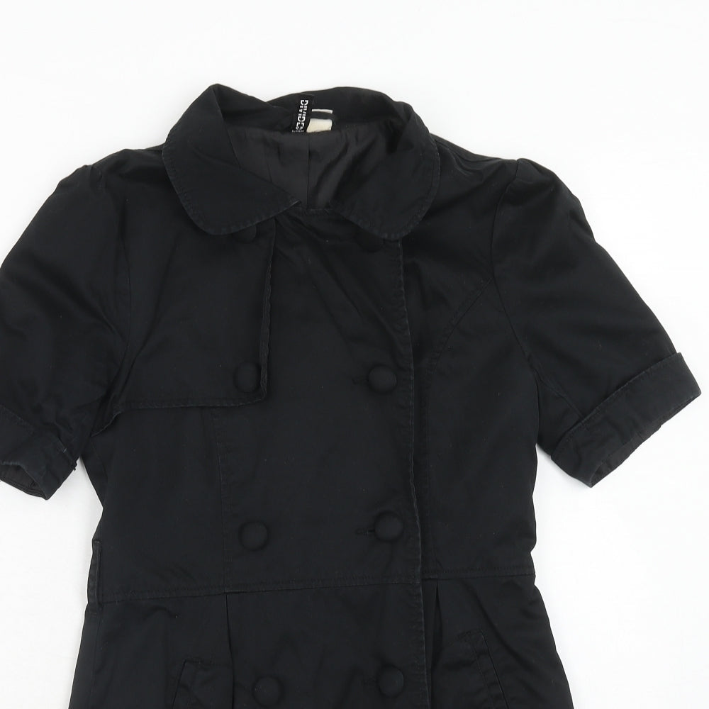 H&M Womens Black Jacket Size 6 Button
