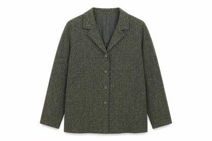 EWM Womens Green Polyester Jacket Blazer Size 18