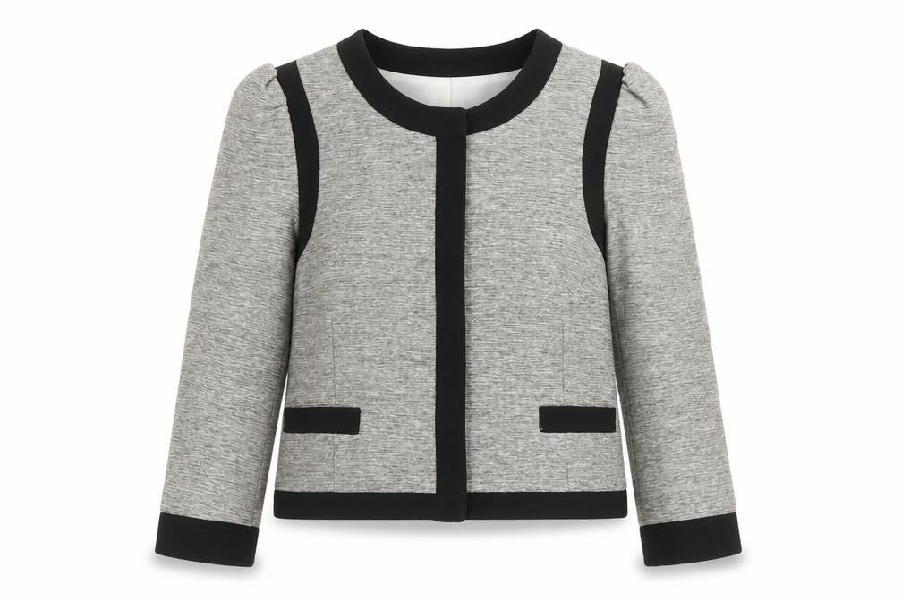 H&M Womens Grey Jacket Size 6 Button