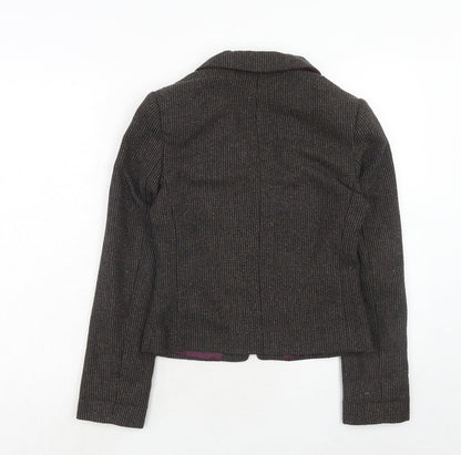 New Look Womens Brown Polyester Jacket Blazer Size 8