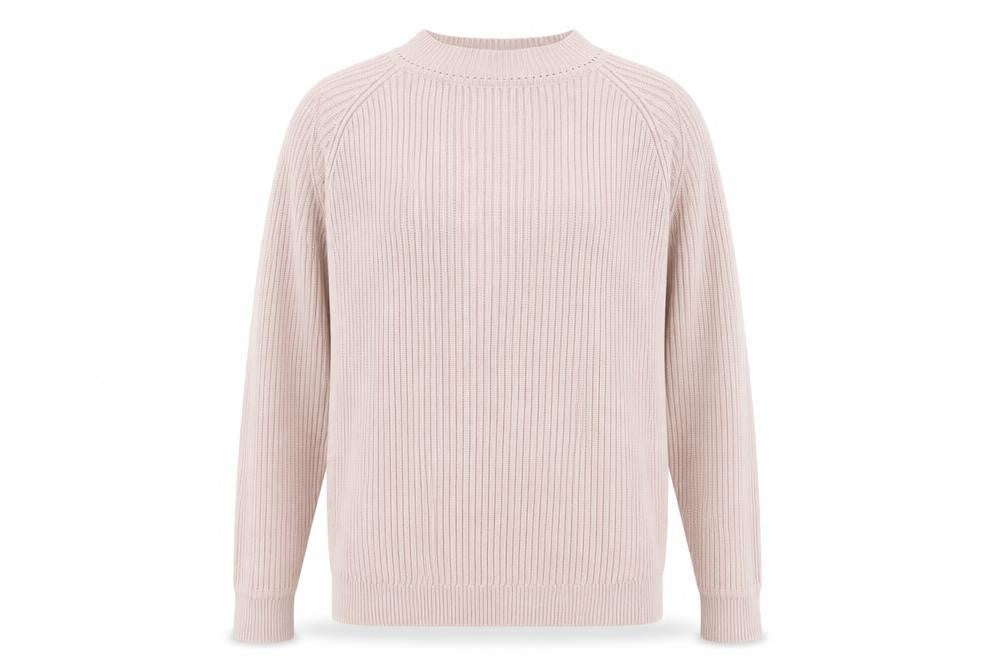 H&M Womens Pink Round Neck Acrylic Pullover Jumper Size M - Cold Shoulder